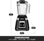 Waring Commercial BB300 Blade 1 HP Blender Toggle Switch Controls with Pulse feature with 48 oz BPA Free Copolyester Stacking Container, 120V, 5-15 Phase Plug ,Black - Image 4