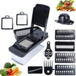 Vegetable Chopper 14 in 1 with Stainless Steel Blades – Multifunctional Onion Chopper, Mandoline Slicer, Food Dicer, Kitchen Cutter Set and must have Kitchen appliances and tools - Image 3