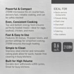 Panasonic PRO1 Commercial Microwave Oven, Heavy Duty, .6 cu ft 2100W, 5-Stage Cooking, LCD Display, Stainless Steel, Programmable, NSF & UL Approved - NE-21521 - Image 3
