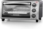 BLACK+DECKER 4-Slice Toaster Oven, TO1313SBD, Even Toast, 4 Cooking Functions Bake, Broil, Toast & Rice Cooker 6-Cup (Cooked) with Steaming Basket, Removable Non-Stick Bowl, White - Image 3