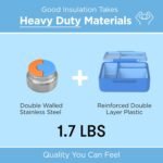 OmieBox Bento Box for Kids - Insulated Bento Lunch Box with Leak Proof Vacuum Insulated Food Jar - 3 Compartments, Two Temperature Zones (Blue Sky) - Image 5