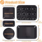 ShellKingdom 5PCS Baking Pans Set, Bakeware Set, Nonstick Cake Pan, Baking Sheets for Muffin, Loaf, Roast, Kitchen Oven Cookware Sets Baking Supplies (Black) - Image 3