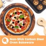 ShellKingdom 5PCS Baking Pans Set, Bakeware Set, Nonstick Cake Pan, Baking Sheets for Muffin, Loaf, Roast, Kitchen Oven Cookware Sets Baking Supplies (Black) - Image 5