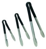 Update International TOPP-12 Stainless Steel Black Spring Tongs 12", PVC Which Does Not Include DEHP (di-Ethyl Hexyl Phthalate) - Image 3