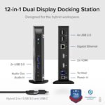 Plugable Universal Laptop Docking Station Dual HDMI Monitor for Windows and Mac (Driver Required), USB 3.0 or USB-C, 2X HDMI, Gigabit Ethernet, Audio, 6 USB Ports (UD-3900) - Image 3
