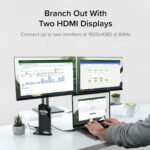 Plugable Universal Laptop Docking Station Dual HDMI Monitor for Windows and Mac (Driver Required), USB 3.0 or USB-C, 2X HDMI, Gigabit Ethernet, Audio, 6 USB Ports (UD-3900) - Image 4