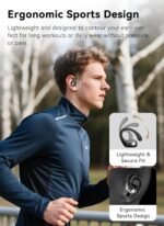 Wireless Earbuds, ENC Noise Cancelling Ear Buds with Smart Touchscreen, Bluetooth 5.4 Headphones, Bass Stereo Sound Over-Ear Earbuds, 5 EQ Modes for Sports/Travel/Gym- Jet Black - Image 6