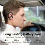 Bluetooth Headset, Wireless Earpiece V5.0 Bluetooth Earpiece Ultralight Hands Free for Business/Office/Driving/Sporting - Image 4