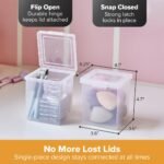 Bostitch Konnect Storage Containers with Lids, Organizer, Clear Plastic Box, Stackable Nesting Bins, Medium, 2 Pack - Image 4