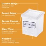 Bostitch Konnect Storage Containers with Lids, Organizer, Clear Plastic Box, Stackable Nesting Bins, Medium, 2 Pack - Image 6