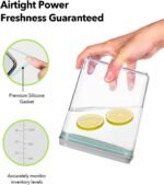 Airtight Food Storage with One-Touch Lid, (3 × 1.27 QT / 1.2 L) Stackable Durable PET for Sugar, Grains, Coffee Beans, and Baking Pantry Organization - Image 4