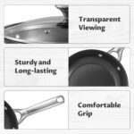 BEZIA Induction Cookware Set 15-Piece, Pots and Pans Set Non Stick with Ceramic Coating, Induction Pots Set with Stainless Steel Handles ＆ Lids, Oven Safe, Compatible with All Stoves - Image 5