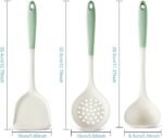 3-Piece Food-Grade Silicone Cooking Utensils Set: Spatula, Skimmer & Soup Ladle - Heat-Resistant Non-Scratch Tools for Non-Stick Pans, Easy to Clean - Image 8