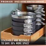 Calphalon Premier Space-Saving Nonstick Cookware Set, 8-Piece, Stackable, Hard-Anodized Aluminum - Image 3