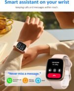 Smart Watch Men Women (Alexa Built-in), 1.83" HD Fitness Tracker, Bluetooth 5.3 Call, Heart Rate SpO2 Sleep Monitor, IP68 Waterproof, 100+ Sports Modes, Pedometer for iOS Android - Image 3