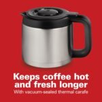 Hamilton Beach Programmable Front-Fill Coffee Maker with Thermal Carafe (46391), 12 Cup Capacity, Black and Stainless - Image 3