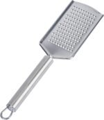 Restaurantware Stainless Steel Fine Cheese Grater - German Standard Lemon Zester with Ergonomic Handle, Sharp Blades, Dishwasher Safe - Handheld Kitchen Grater for Parmesan, Garlic, Ginger - Image 3