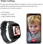 4G Kids Smart Watch GPS Tracker, Boys Girls Kids Smartwatches Phone Watch Video Call SOS Emergency Alarm Voice Chat Game and Touch Screen Tracking Smartwatch for Age 4-12 (Blue) - Image 3