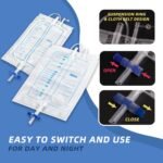 Wearable Urine Collector Set with Silicone Capsule and Breathable Fixing Pants with 1000ml and 2000ml Urine Bags with Adjustable Waist Strap for Comfortable Daily Use, Elderly Black - Image 6