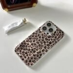 Compatible for iPhone 13 & iPhone 14 Case with Cute Cheetah Leopard Print Retro Aesthetics Design Soft Slim TPU Shockproof Protective Bumper Glitter Shiny Phone Cover-Gold - Image 3