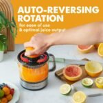 Elite Gourmet ETS623 BPA-Free 40-Watt Electric Citrus Juicer, Compact, Large Volume, Pulp Control, Oranges, Lemons, Limes, Grapefruits with Easy Pour Spout, 24oz, Black/Stainless Steel - Image 6