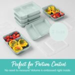 Bentgo Prep - 20-Piece 2-Compartment Reusable Meal Prep Containers with Lids, PFAS & BPA Free Materials, Durable, Microwave, Freezer, & Dishwasher Safe To Go Food Storage (Mint) - Image 4