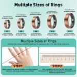 Smart Ring with Sleep Monitoring, Step Counting, Heart Rate, Blood Oxygen for iOS and Android, No Subscription Fee, IP68 Waterproof Health Tracker (Silver, 9) - Image 3