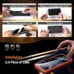 4 Pack for iPhone 14 Screen Protector [6.1] HD Tempered Glass Film Optional,with Install Frame, 9H+ Hardness Shatterproof Scratch Resistant Durable - Image 7