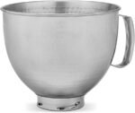 KitchenAid 5 Quart Stainless Steel Bowl for all 4.5-5 Quart Tilt-Head Stand Mixers KSM5SSBHM, Hammered Stainless - Image 3