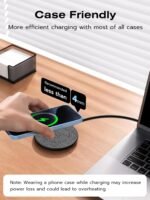 NewQ Wireless Charger, 15W Max Wireless Charging Pad for iPhone 17 16 15 14 13 12 11Mini/SE/Pro/Max/Plus, Samsung Galaxy S23/S22/S21/S20/S10/S9/S8/S7/Note20/10/9/8, Air Pods/Pro/Galaxy Buds/+, 2 Packs - Image 5