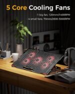 AICHESON S035 Red Laptop Cooling Pad and Portable Computer Cooler Pad Set - Image 5