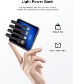 10000mAh Portable Charger, Built-in Cable Power Bank, 22.5W Fast Charging Power Supply, Smart LED Display, Compact External Battery, Suitable for iPhone, Samsung, Tablet Computers - Image 3