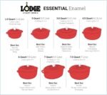 Lodge 3 Quart Enameled Cast Iron Dutch Oven with Lid – Dual Handles – Oven Safe up to 500° F or on Stovetop - Use to Marinate, Cook, Bake, Refrigerate and Serve – Island Spice Red - Image 3