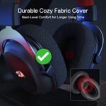 Redragon H510 PRO 3-Mode RGB Gaming Headset - 7.1 Surround Sound - 53MM Audio Drivers in Memory Foam Ear Pads w/Durable Fabric Cover- Multi Platforms Headphone - USB Powered for PC/PS4/NS - Image 5