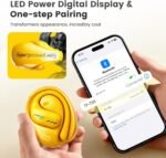 Transformers Open Ear Wireless Headphones Bluetooth 5.4 for Running & Workouts, Over The Ear Earbuds with IPX5 Waterproof Ear Hooks, Surround Sound, LED Display & Lanyard (Yellow - Bumblebee) - Image 5
