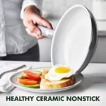 GreenPan Dover Healthy Ceramic Nonstick, 8" Frying Pan Skillet, PFAS-Free, Dishwasher Safe, Comfort Grip Handle, Grey - Image 3