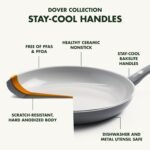 GreenPan Dover Healthy Ceramic Nonstick, 8" Frying Pan Skillet, PFAS-Free, Dishwasher Safe, Comfort Grip Handle, Grey - Image 4