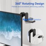 KDD Headset Stand for Monitor - Adjustable Headphone Holder with 360 Degree Rotation - Headphone Hanger for Desk - Sturdy and Space-Saving Design Cubical Accessories for Work - Image 4