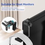 KDD Headset Stand for Monitor - Adjustable Headphone Holder with 360 Degree Rotation - Headphone Hanger for Desk - Sturdy and Space-Saving Design Cubical Accessories for Work - Image 5