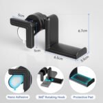 KDD Headset Stand for Monitor - Adjustable Headphone Holder with 360 Degree Rotation - Headphone Hanger for Desk - Sturdy and Space-Saving Design Cubical Accessories for Work - Image 7