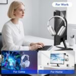 KDD Headset Stand for Monitor - Adjustable Headphone Holder with 360 Degree Rotation - Headphone Hanger for Desk - Sturdy and Space-Saving Design Cubical Accessories for Work - Image 8