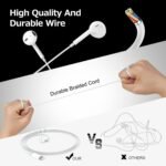 Headphone Earbuds, iPhone 2Pack [MFi Certified] Wired Earphones (Built-in Microphone & Volume Control) Noise Canceling Isolating Headphones for iPhone 14/13/12/11/SE/X/XR/XS/8/7 - Image 5