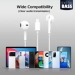 Headphone Earbuds, iPhone 2Pack [MFi Certified] Wired Earphones (Built-in Microphone & Volume Control) Noise Canceling Isolating Headphones for iPhone 14/13/12/11/SE/X/XR/XS/8/7 - Image 6