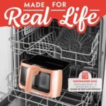 Gourmia 8 Qt Air Fryer, 8 Presets with Digital Display, FryForce 360° Technology, Easy View Window & Interior Light, Dishwasher Safe Basket, Peach - Image 5