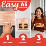 Gourmia 8 Qt Air Fryer, 8 Presets with Digital Display, FryForce 360° Technology, Easy View Window & Interior Light, Dishwasher Safe Basket, Peach - Image 6