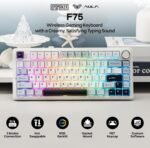 EPOMAKER x Aula F75 Gasket Mechanical Keyboard, 75% Wireless Hot Swappable Gaming Keyboard with Five-Layer Padding&Knob, BT/2.4GHz/USB-C, RGB (Light Blue, LEOBOG Reaper Switch) - Image 3