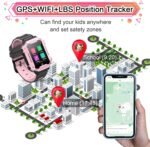 4G GPS Smart Watch for Kids with SIM Card, 1.4" Touch Screen Kids Smartwatch for Boys Girls Gift, Phone Watch with Video Calls/Voice Chat/Camera/Music/Alarm/SOS/Pedometer(T-Pink) - Image 5
