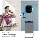 BEBASIA Smart Fingerprint Door Lock with Handle Set, Full App Control, Electronic Digital Touchscreen Keypad, Deadbolt Smart Locks for Front Door, Auto Lock, Black - Image 5