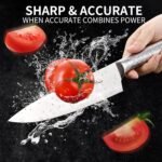 Chef Knife 10 inch Kitchen Knife Damascus Pattern Stainless Steel with Non-slip Hollow Handle - Image 5