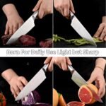 Chef Knife 10 inch Kitchen Knife Damascus Pattern Stainless Steel with Non-slip Hollow Handle - Image 6